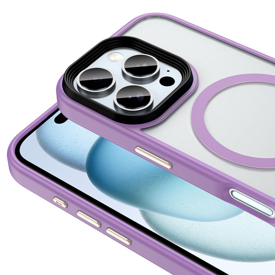 Apple iPhone 16 Pro Kılıf Mat Arka Yüzey Wireless Şarj Özellikli HEPTEKİLETİŞİM Flet Magsafe Kapak