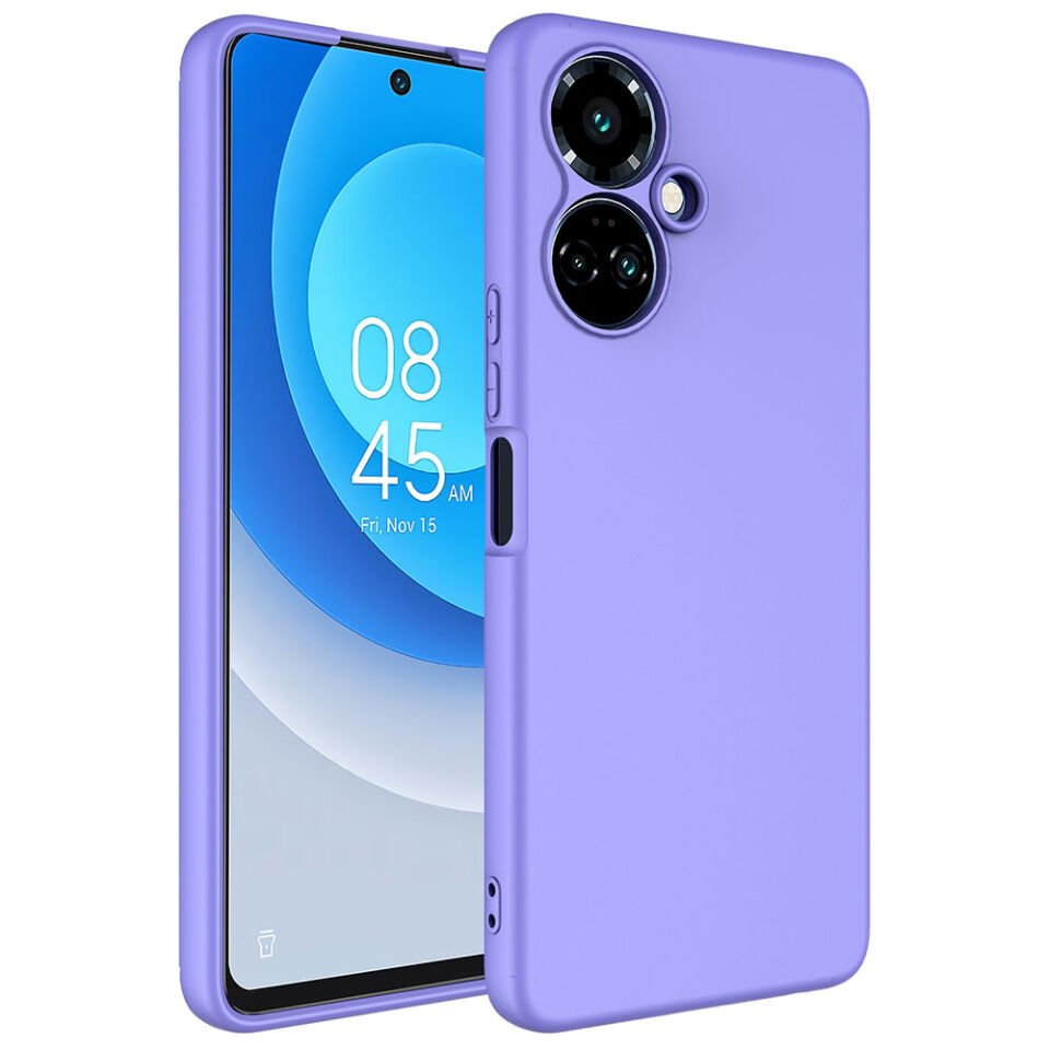 Tecno Spark 9 Pro Kılıf Kadife İç Yüzey Yumuşak Dokulu Kamera Korumalı Kapak (MARA) Lila