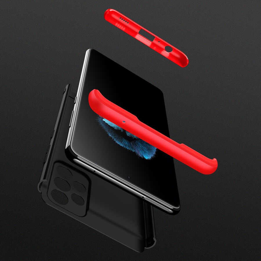 Samsung Galaxy A52 Kılıf 360 Tam Koruma Ön Ve Arka Sert Mika Kapak Orjinal Ays Gkk Kapak Mavi