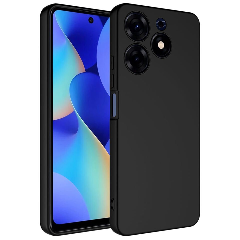 Tecno Spark 10 Pro Kılıf Kadife İç Yüzey Yumuşak Dokulu Kamera Korumalı Kapak (MARA) Siyah