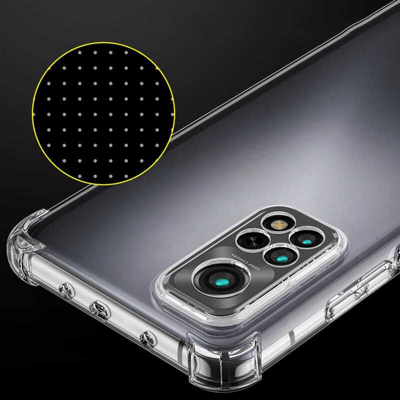 Xiaomi Mi 12T Kılıf Antishock Darbe Emici Kamera Korumalı Şeffaf Silikon Kapak(K-ANTİ) Renksiz
