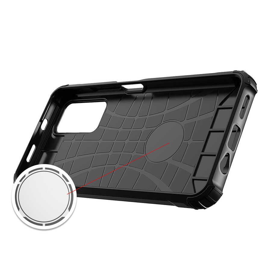 Xiaomi Redmi Note 11 Global Kılıf Armor Köşe Korumalı Çift Katman Tank Zırh Kapak (CRASH) Rose Gold