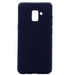 Samsung Galaxy A8 Plus 2018 Kılıf Yumuşak Dokulu Soft Esnek İnce Mat Renkli Silikon Kapak (PREMİER) Rose Gold