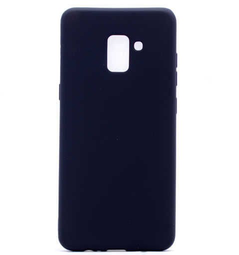 Samsung Galaxy A8 Plus 2018 Kılıf Yumuşak Dokulu Soft Esnek İnce Mat Renkli Silikon Kapak (PREMİER) Rose Gold