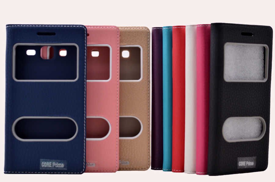 Samsung Galaxy Core Prime G360 Kapaklı Kılıf Mıknatıslı 360 Tam Korumalı (DOLCE) Pembe Açık