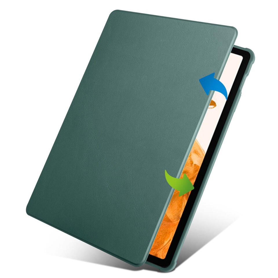 Samsung Galaxy Tab S7 FE LTE (T737-T736-T733-T730) Kılıf Kalemlikli Standlı Uyku Modlu Kapak (TER) Lacivert