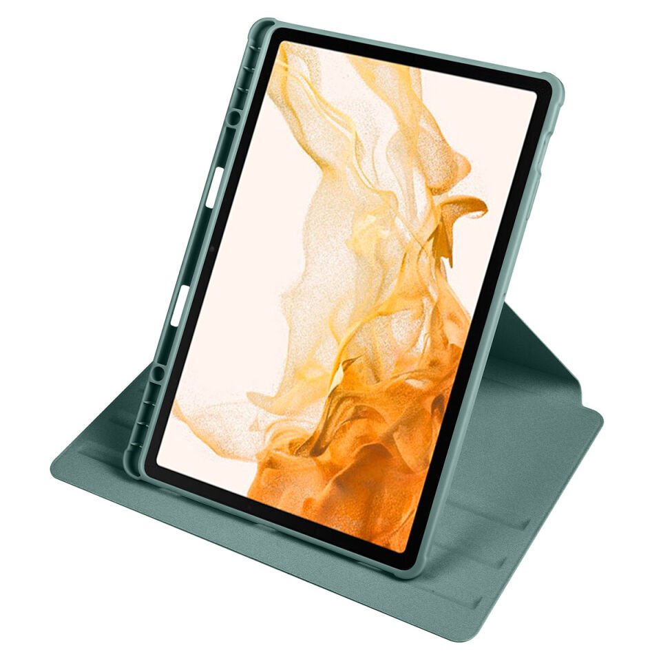 Samsung Galaxy Tab S7 FE LTE (T737-T736-T733-T730) Kılıf Kalemlikli Standlı Uyku Modlu Kapak (TER) Lacivert