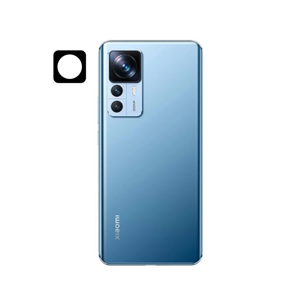 Xiaomi Mi 12T Pro Kamera Lens Koruyucu Siyah Çerçeveli Korunaklı (3D K.C) Siyah
