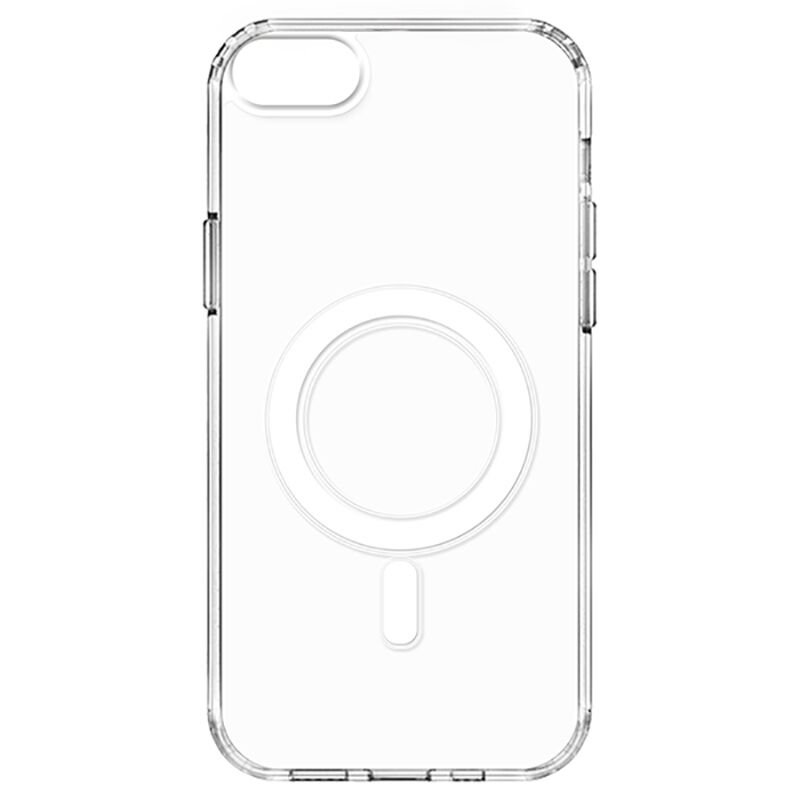 Apple iPhone 8 Kılıf Magsafe Şarj Özellikli Şeffaf Sert PC HEPTEKİLETİŞİM Embos Kapak