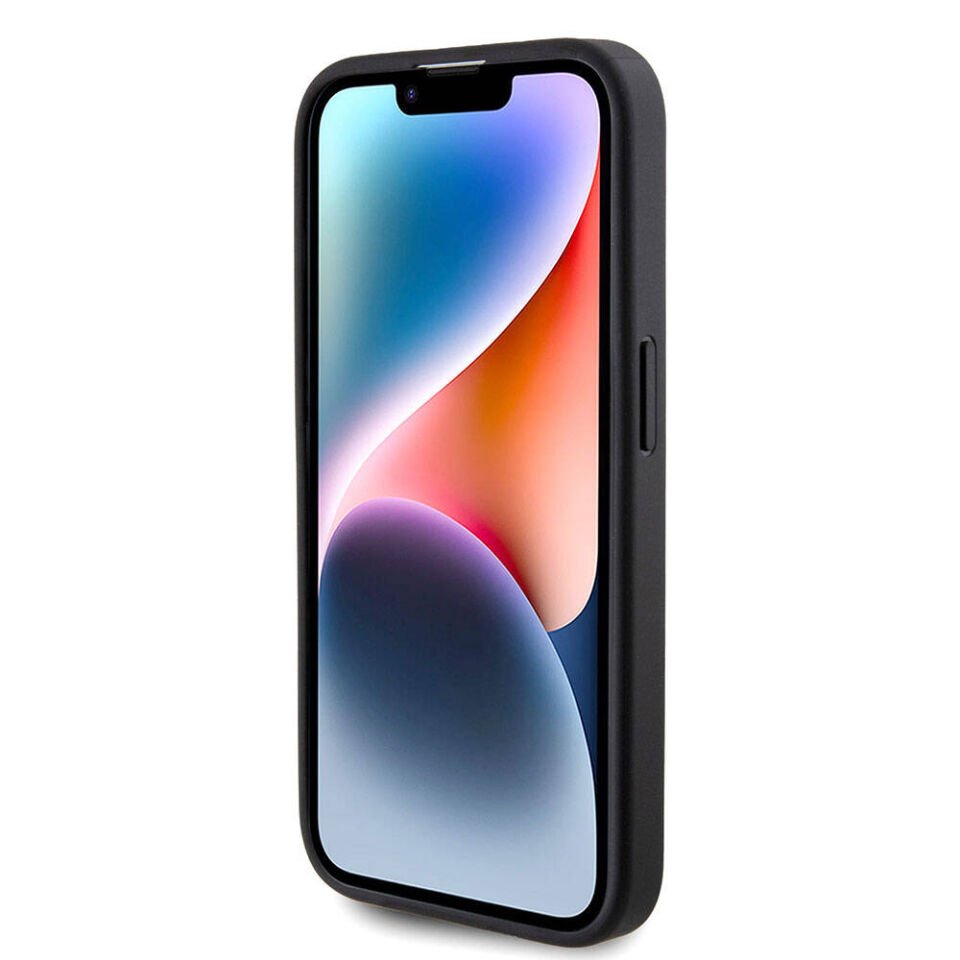 Apple iPhone 15 Pro Max Kılıf Guess Orjinal Lisanslı 4G Büyük Metal Logolu Glitter Kapak