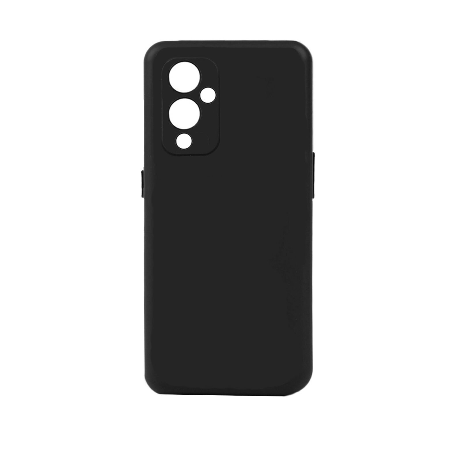 One Plus 9 Kılıf Kamera Korumalı Esnek Renkli Silikon Kapak (Biye) Siyah