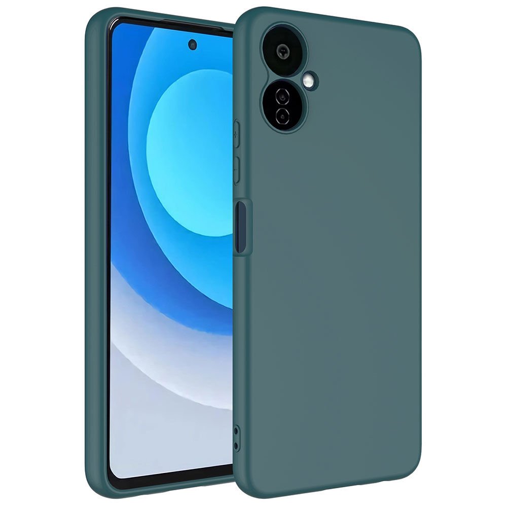 Tecno Camon 19 Neo Kılıf Kadife İç Yüzey Yumuşak Dokulu Kamera Korumalı Kapak (MARA) Koyu Yeşil