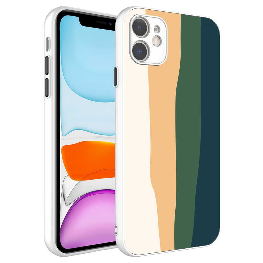 Apple iPhone 11 Kılıf Kamera Korumalı Renkli Temperli HEPTEKİLETİŞİM X-Cam Kapak