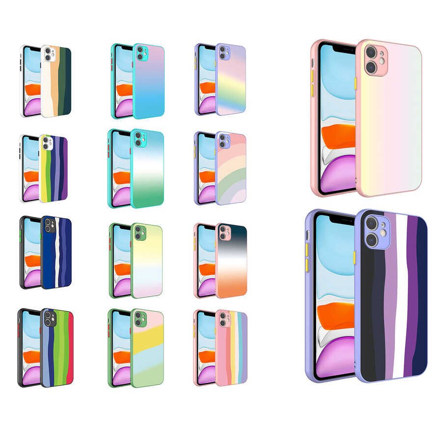 Apple iPhone 11 Kılıf Kamera Korumalı Renkli Temperli HEPTEKİLETİŞİM X-Cam Kapak