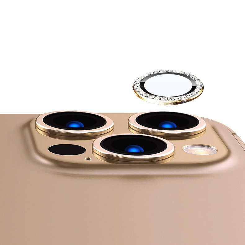 Apple iPhone 15 Kamera Lens Koruyucu Renkli Taşlı Tasarım Kolay Takma Aparatlı (CL-06) Mavi Açık