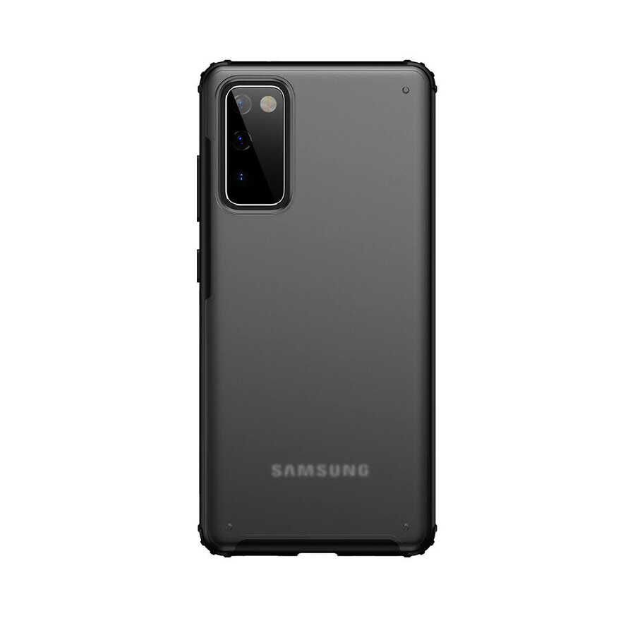 Samsung Galaxy S20 FE Kılıf Köşe Korumalı Arkası Mat Buzlu Sert Kapak (VOLKS) Kırmızı