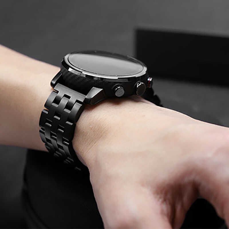 Samsung Gear S3 (22mm) Metal Kordon Tasarım (KRD-20) Siyah