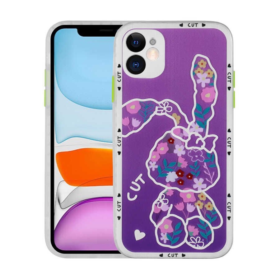 Apple iPhone 11 Kılıf Kamera Korumalı Desenli Sert HEPTEKİLETİŞİM Hess Kapak