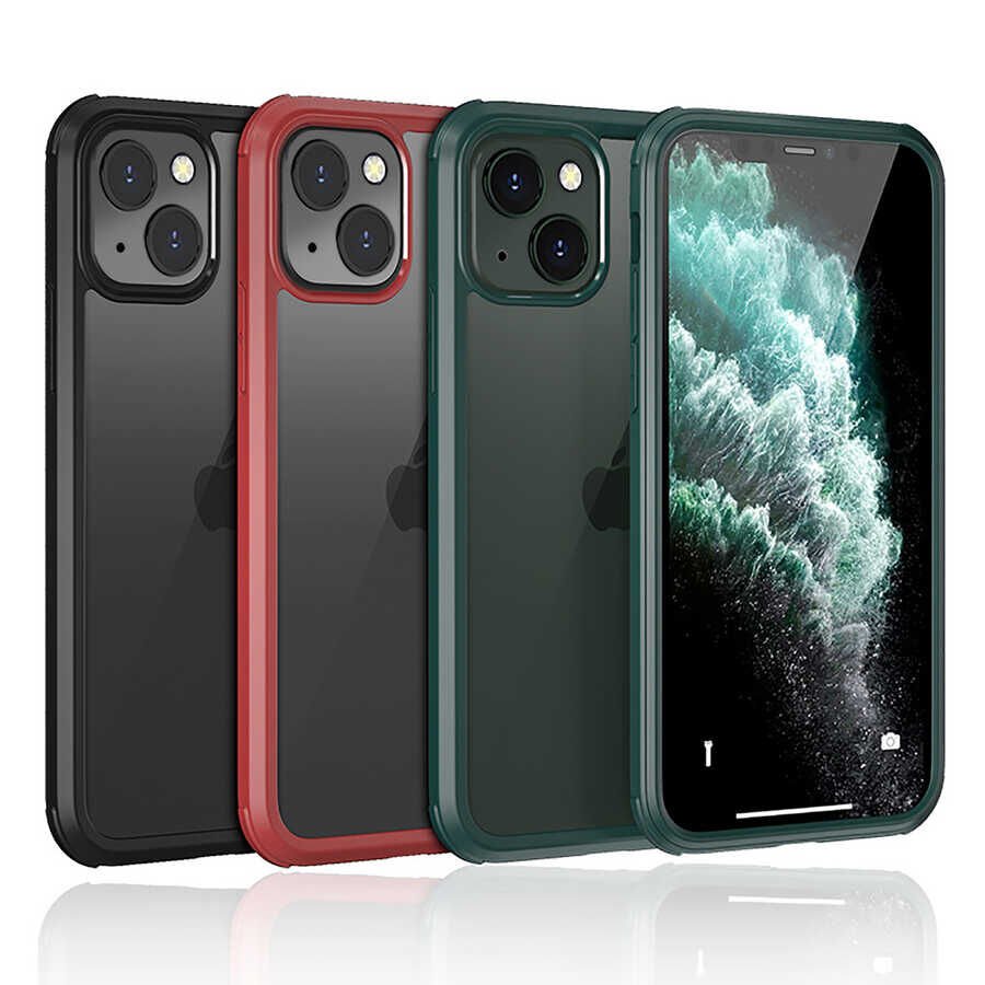 Apple iPhone 13 Kılıf HEPTEKİLETİŞİM Dor Silikon Temperli Cam Kapak