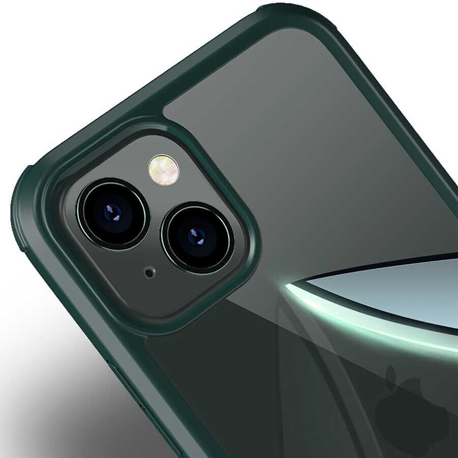 Apple iPhone 13 Kılıf HEPTEKİLETİŞİM Dor Silikon Temperli Cam Kapak