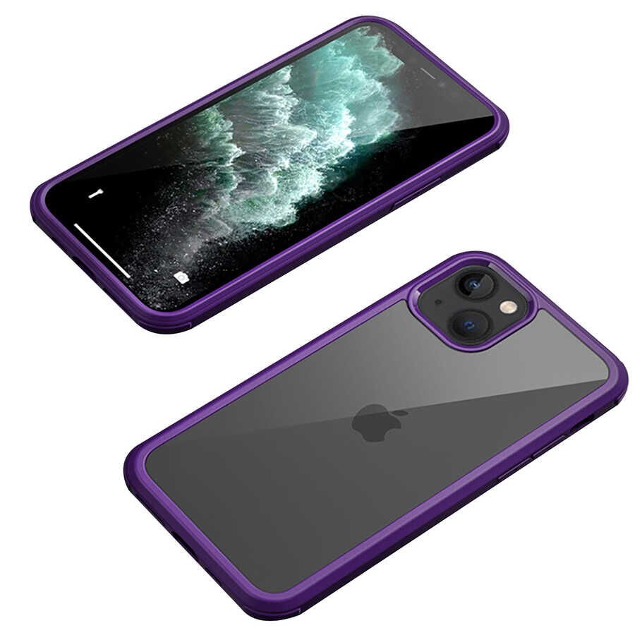 Apple iPhone 13 Kılıf HEPTEKİLETİŞİM Dor Silikon Temperli Cam Kapak