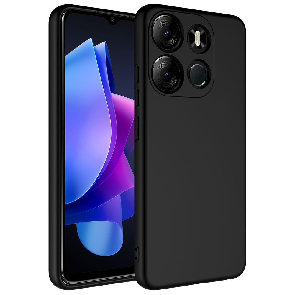Tecno Spark Go 2023 Kılıf Kadife İç Yüzey Yumuşak Dokulu Kamera Korumalı Kapak (MARA) Siyah