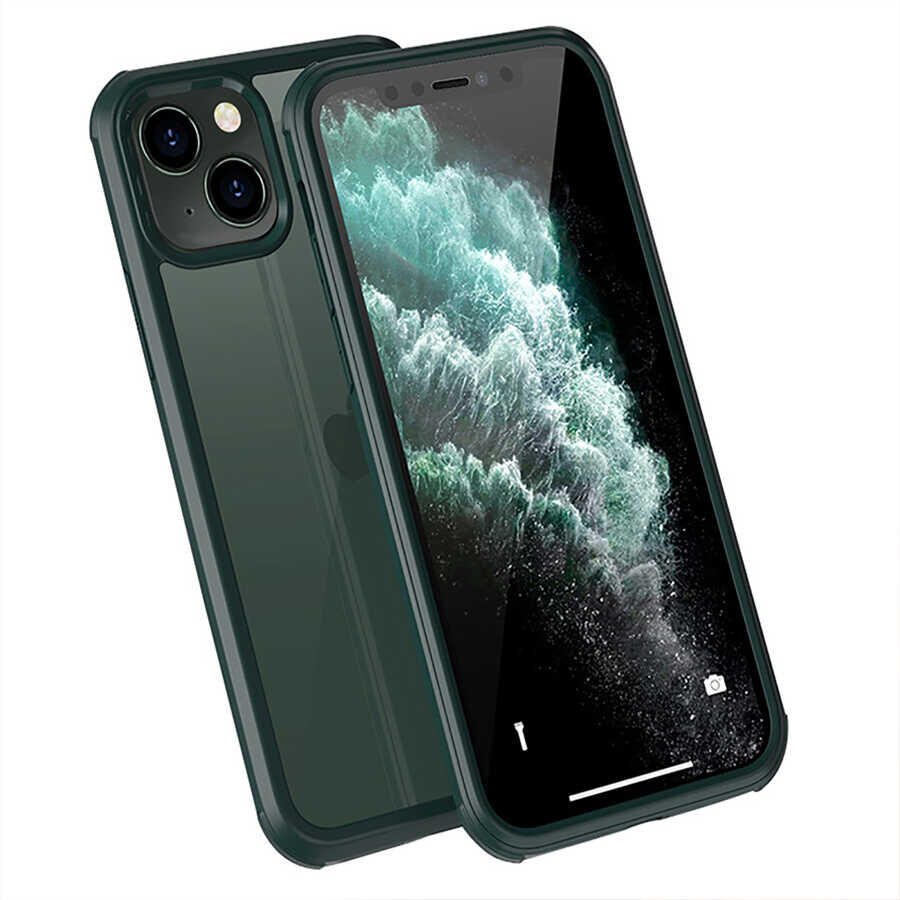 Apple iPhone 13 Mini Kılıf HEPTEKİLETİŞİM Dor Silikon Temperli Cam Kapak