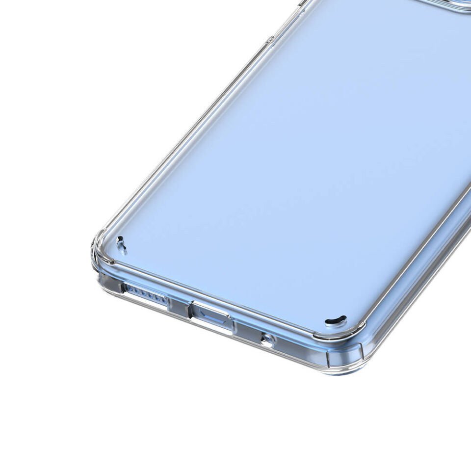 Xiaomi Redmi 12C Kılıf Kamera Çıkıntılı Şeffaf Darbe Emici Sert Silikon Kapak (COSS) Renksiz