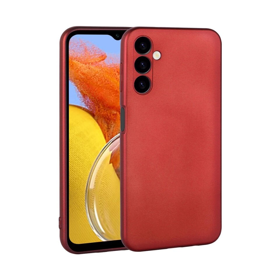 Galaxy M14 Kılıf Yumuşak Dokulu Soft Esnek İnce Mat Renkli Silikon Kapak (PREMİER) Kırmızı