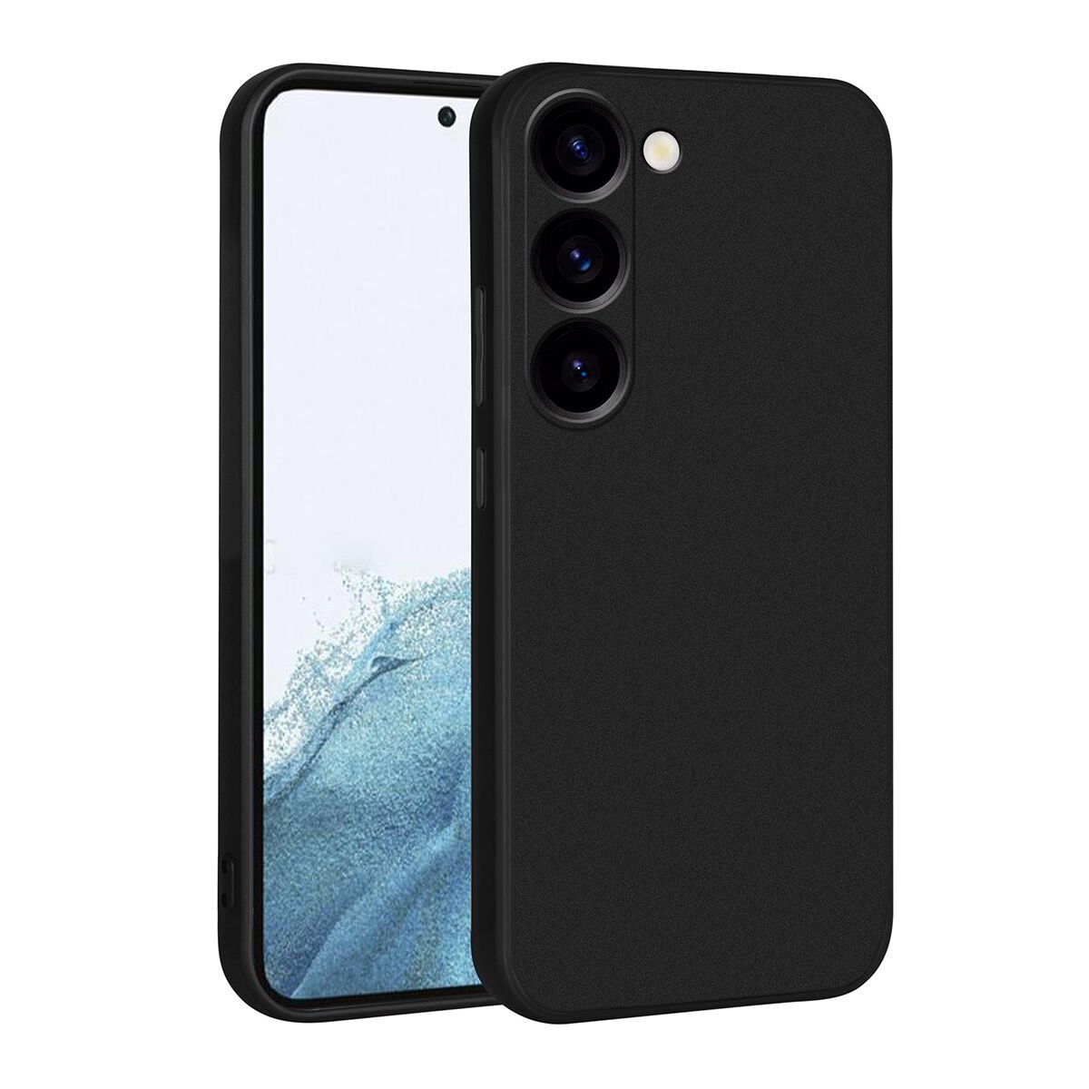 Galaxy S23 Kılıf Kılıf Yumuşak Dokulu Soft Esnek İnce Mat Renkli Silikon Kapak (PREMİER) Mürdüm
