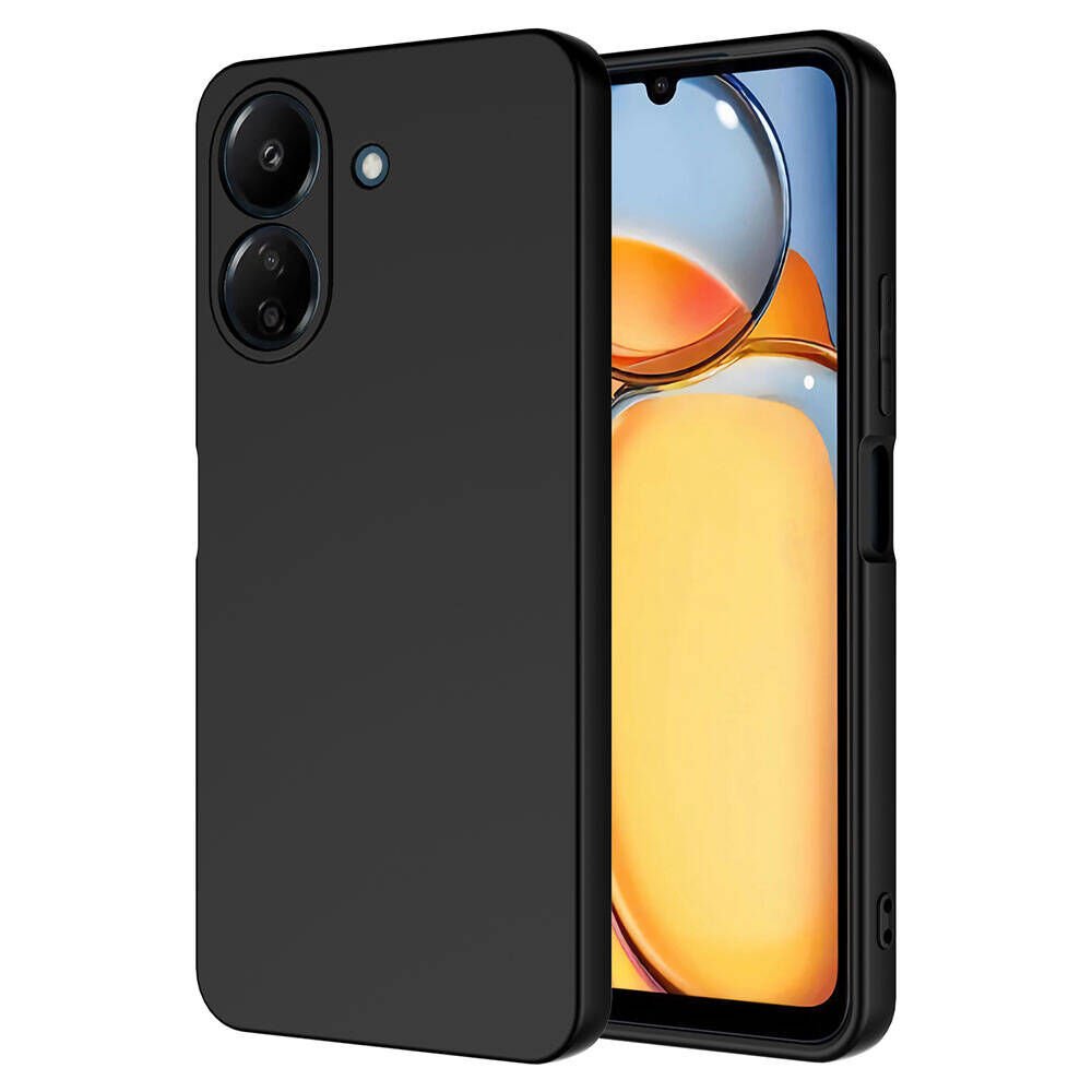 Xiaomi Redmi 13C Kılıf Kadife İç Yüzey Yumuşak Dokulu Kamera Korumalı Kapak (MARA) Siyah