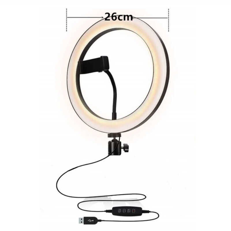 HEPTEKİLETİŞİM CXB-260 Işıklı Telefon Tutucu Ring Light