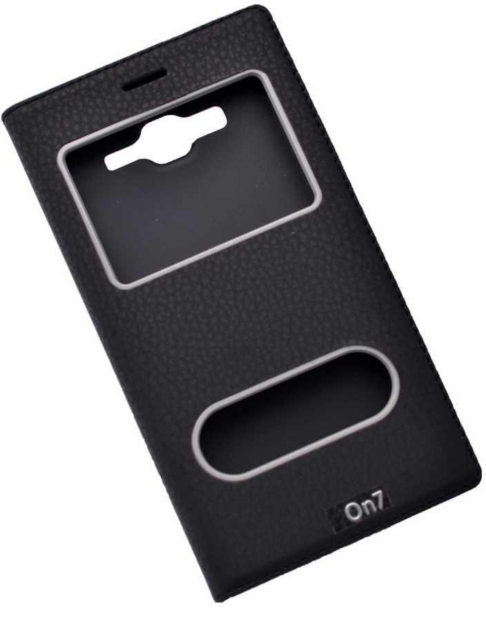 Samsung Galaxy On5 Kapaklı Kılıf Mıknatıslı 360 Tam Korumalı (DOLCE) Gold