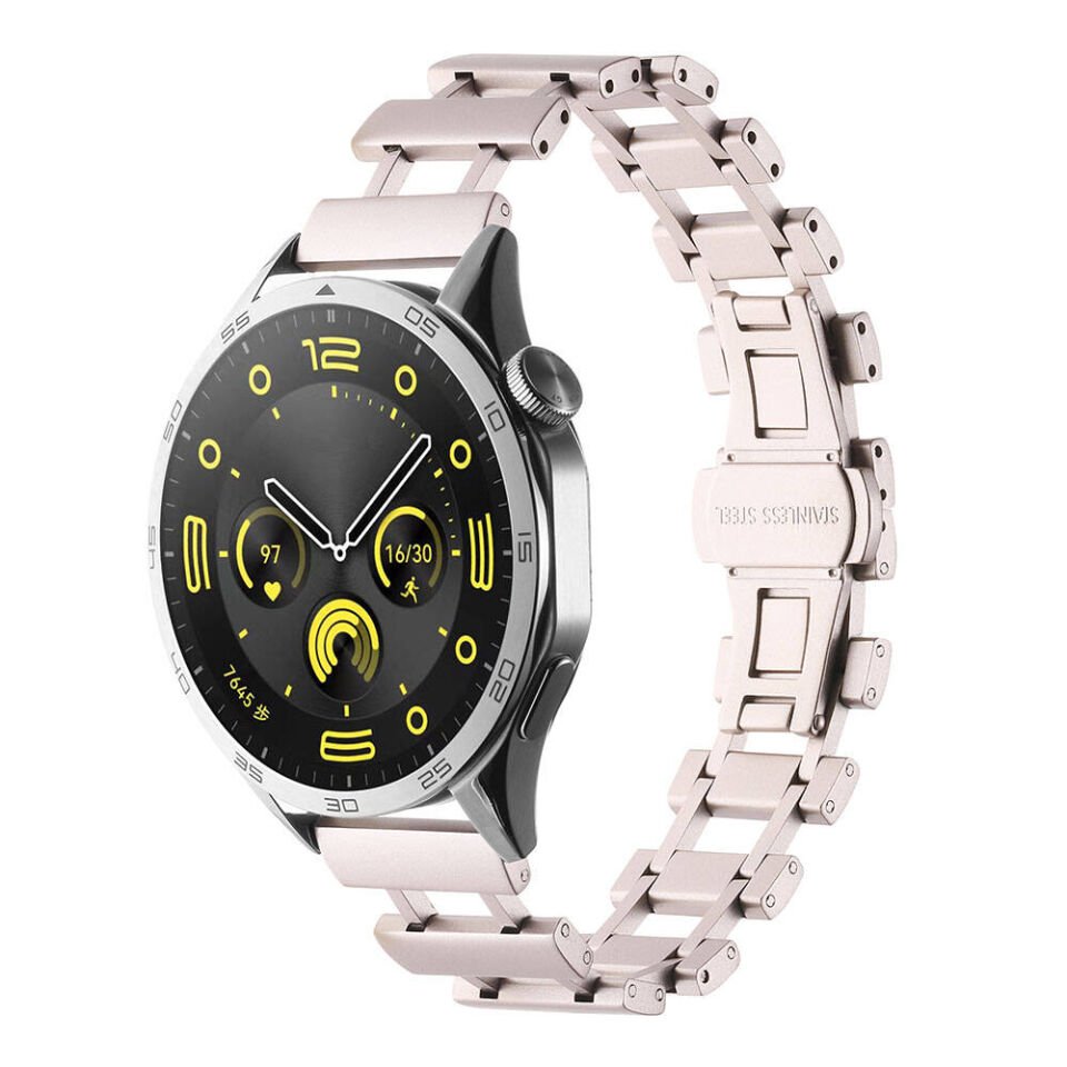 Samsung Galaxy Watch 4 5 6 40 44mm Classic 42 43 46 47mm Watch 5 Pro 45mm Metal Kordon (krd-96) Starlight