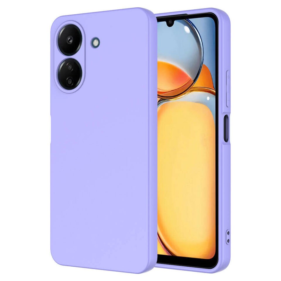 Xiaomi Redmi 13C Kılıf Kadife İç Yüzey Yumuşak Dokulu Kamera Korumalı Kapak (MARA) Lila