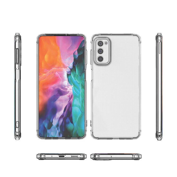 Samsung Galaxy S20 FE Kılıf Darbe Emici Kamera Korumalı Yumuşak Esnek Şeffaf Silikon Kapak (02-ANTİ) Renksiz