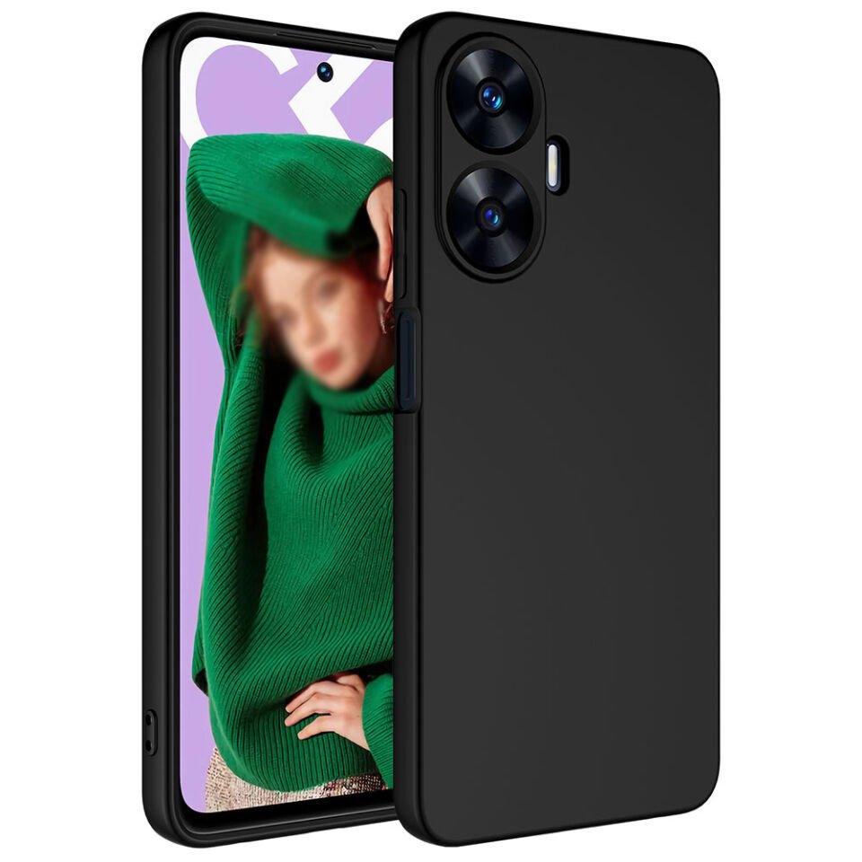 Realme C55 Kılıf Kadife İç Yüzey Yumuşak Dokulu Kamera Korumalı Kapak (MARA) Lacivert