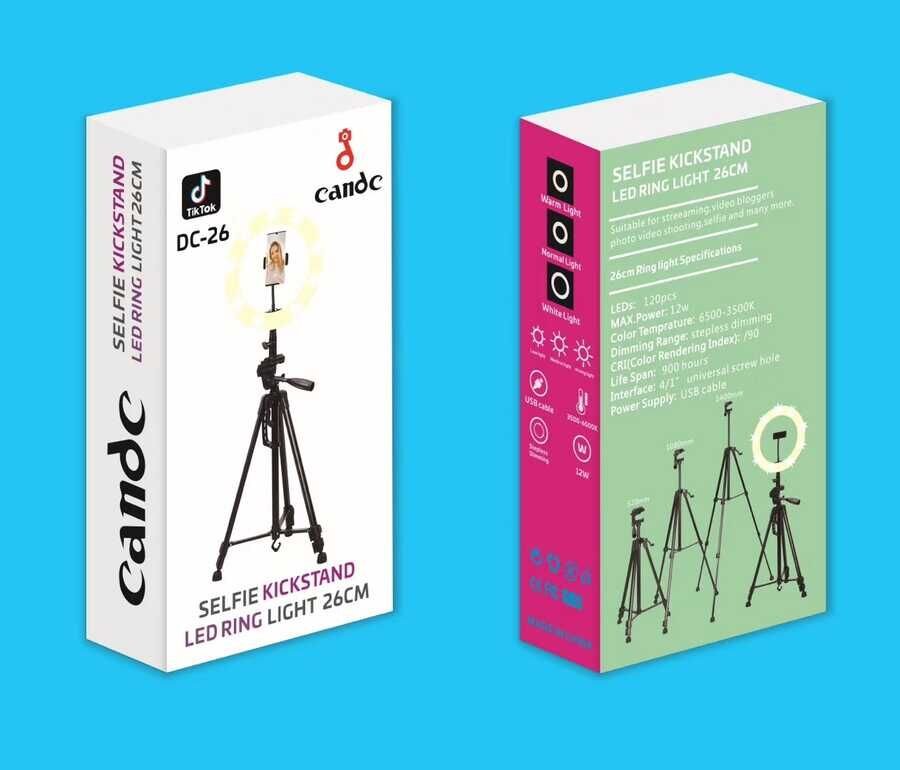HEPTEKİLETİŞİM DC-26 Tripod Ring Light