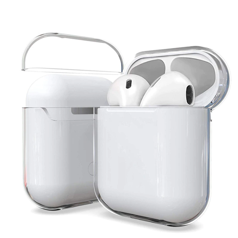Apple Airpods Kılıf Şeffaf Sert Kristal HEPTEKİLETİŞİM Airbag 14 Kılıf