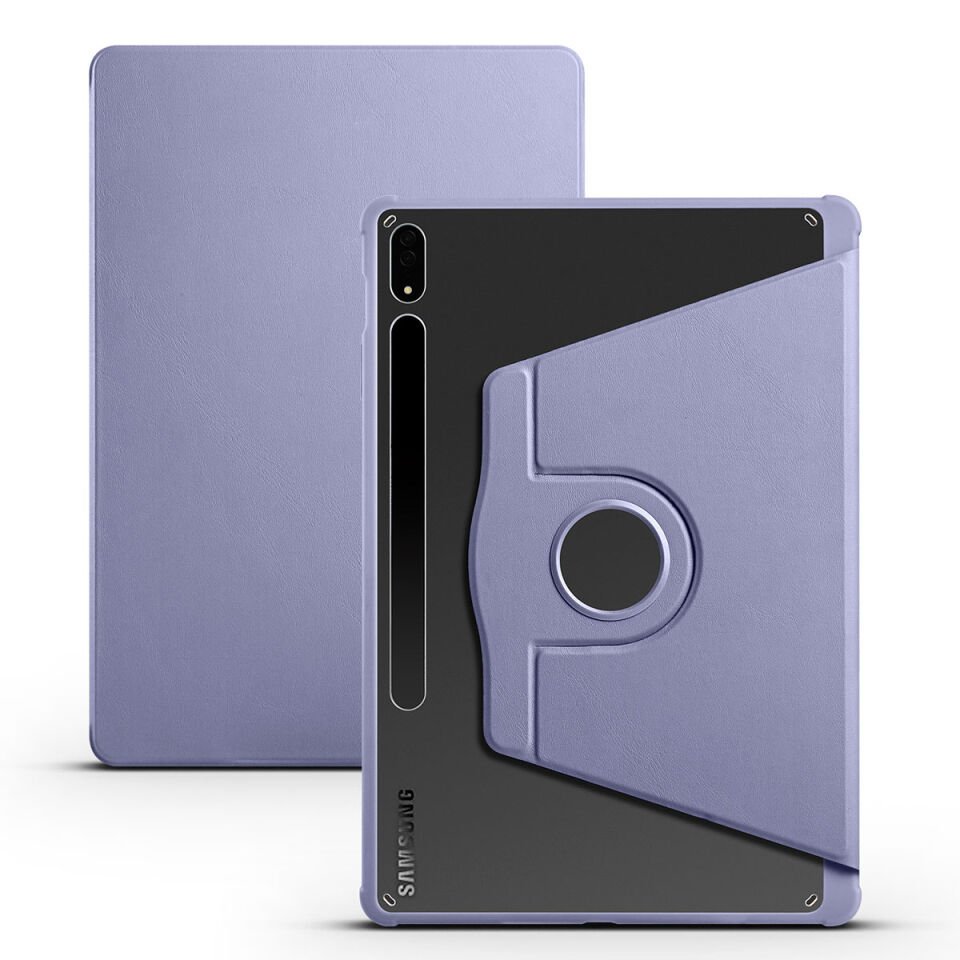 Samsung Galaxy Tab S7 Fe / S7 Plus / S8 Plus 12.4'' Kılıf Kalemlikli Standlı X800 T730 T970 (TER) Koyu Yeşil