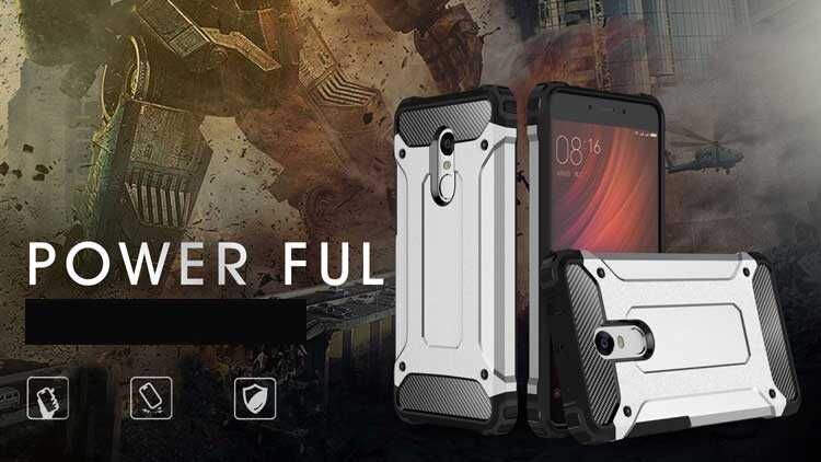 Xiaomi Redmi 5 Kılıf Armor Köşe Korumalı Çift Katman Tank Zırh Kapak (CRASH) Gümüş