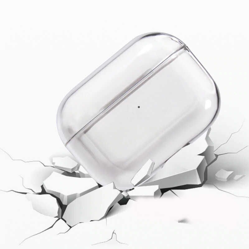 Apple Airpods Pro Kılıf Şeffaf Sert Kristal HEPTEKİLETİŞİM Airbag 14 Kılıf