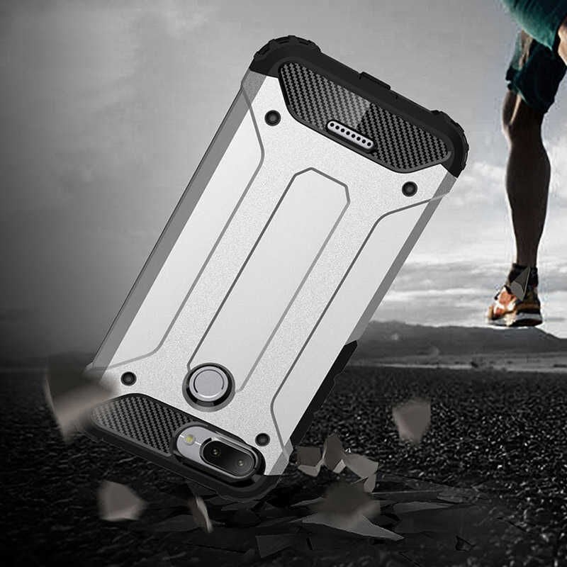 Xiaomi Redmi 6 Kılıf Armor Köşe Korumalı Çift Katman Tank Zırh Kapak (CRASH) Kırmızı