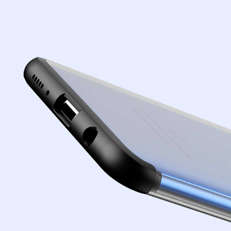 Samsung Galaxy A20 Kılıf Şeffaf Mat Görünümlü Transparan Tasarımlı Kapak (NİLİ) Kırmızı
