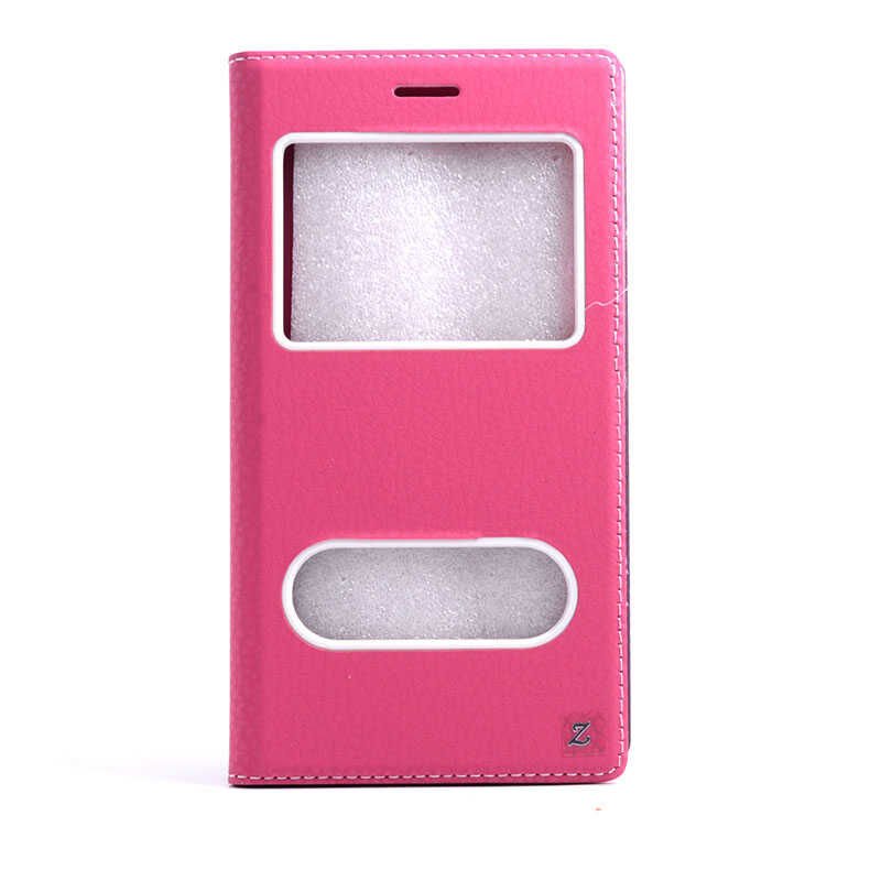 Samsung Galaxy On7 Kapaklı Kılıf Mıknatıslı 360 Tam Korumalı (DOLCE) Pembe Koyu