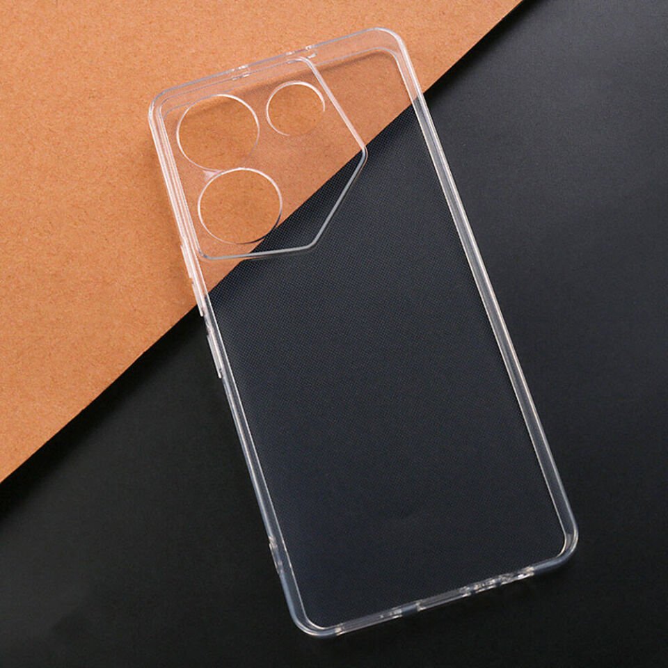 Tecno Camon 20 Pro 4G Şeffaf Kılıf Yumuşak İnce Tasarımlı Kapak (SÜPER) Renksiz