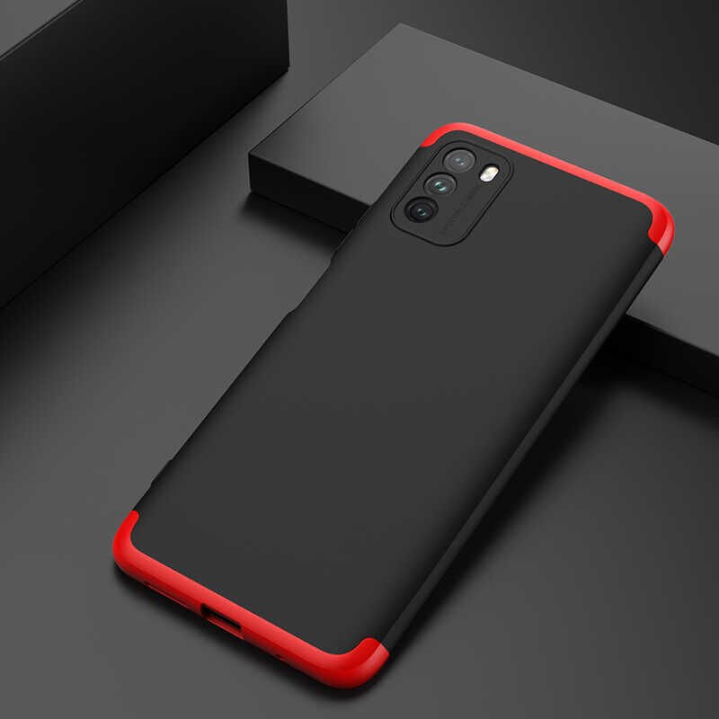 Xiaomi Poco M3 Kılıf 360 Tam Koruma Ön Ve Arka Sert Mika Kapak Orjinal Ays Gkk Kapak Rose Gold