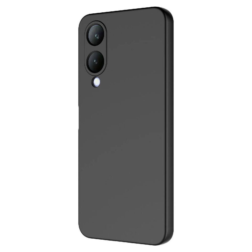 Vivo Y17S Kılıf Kadife İç Yüzey Yumuşak Dokulu Kamera Korumalı Kapak (MARA) Siyah