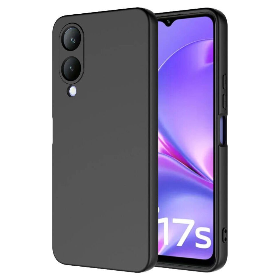 Vivo Y17S Kılıf Kadife İç Yüzey Yumuşak Dokulu Kamera Korumalı Kapak (MARA) Siyah
