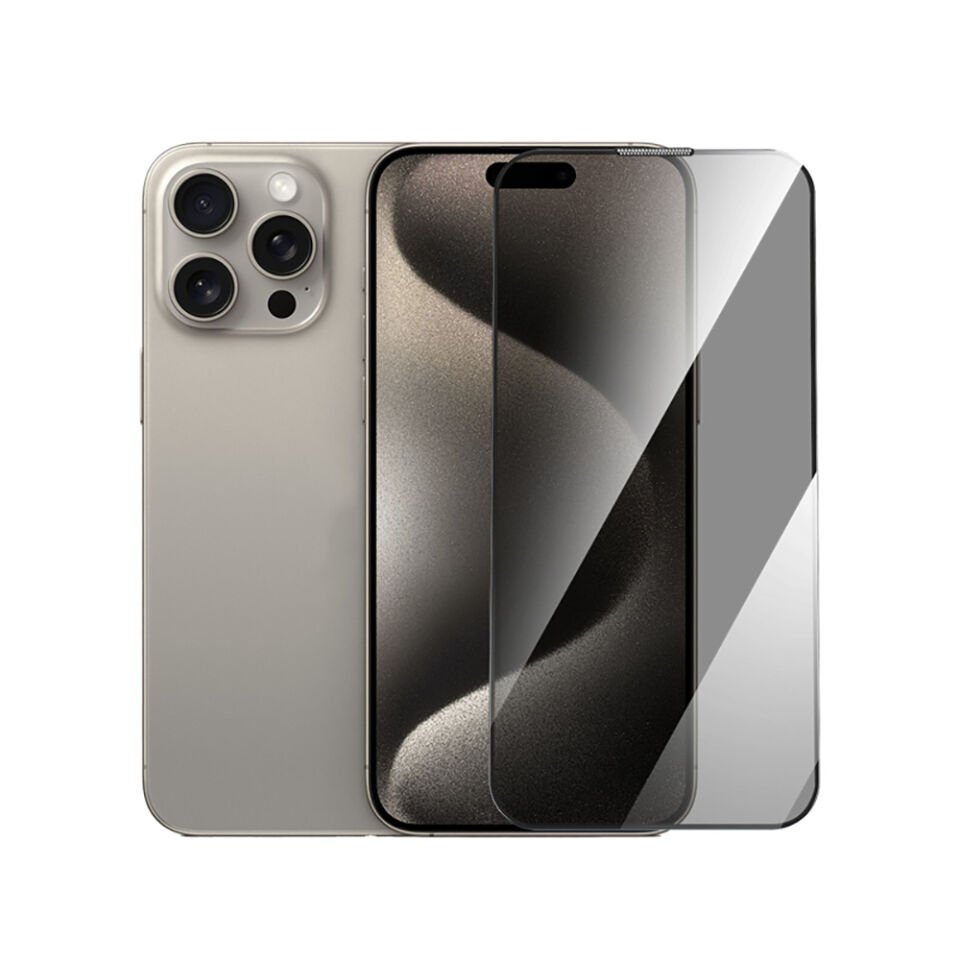 Apple iPhone 16 Pro Wiwu GT-021 Titan Guard Serisi Şok Emici Hibrit Polimer Privacy Ekran Koruyucu Film + Kolay Uygulama Aparatı